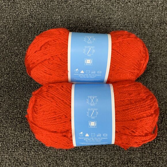 Lot Of 2 Draper James Tweed Texture Holiday Red 196yd 3.52oz Yarn New - Picture 4 of 6